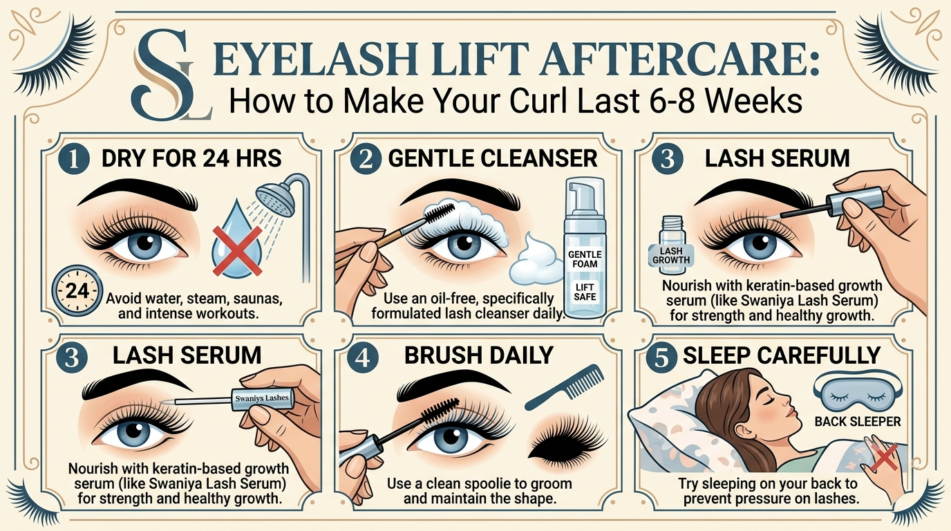 Eyelash Lift Aftercare: How to Make Your Curl Last 6-8 Weeks