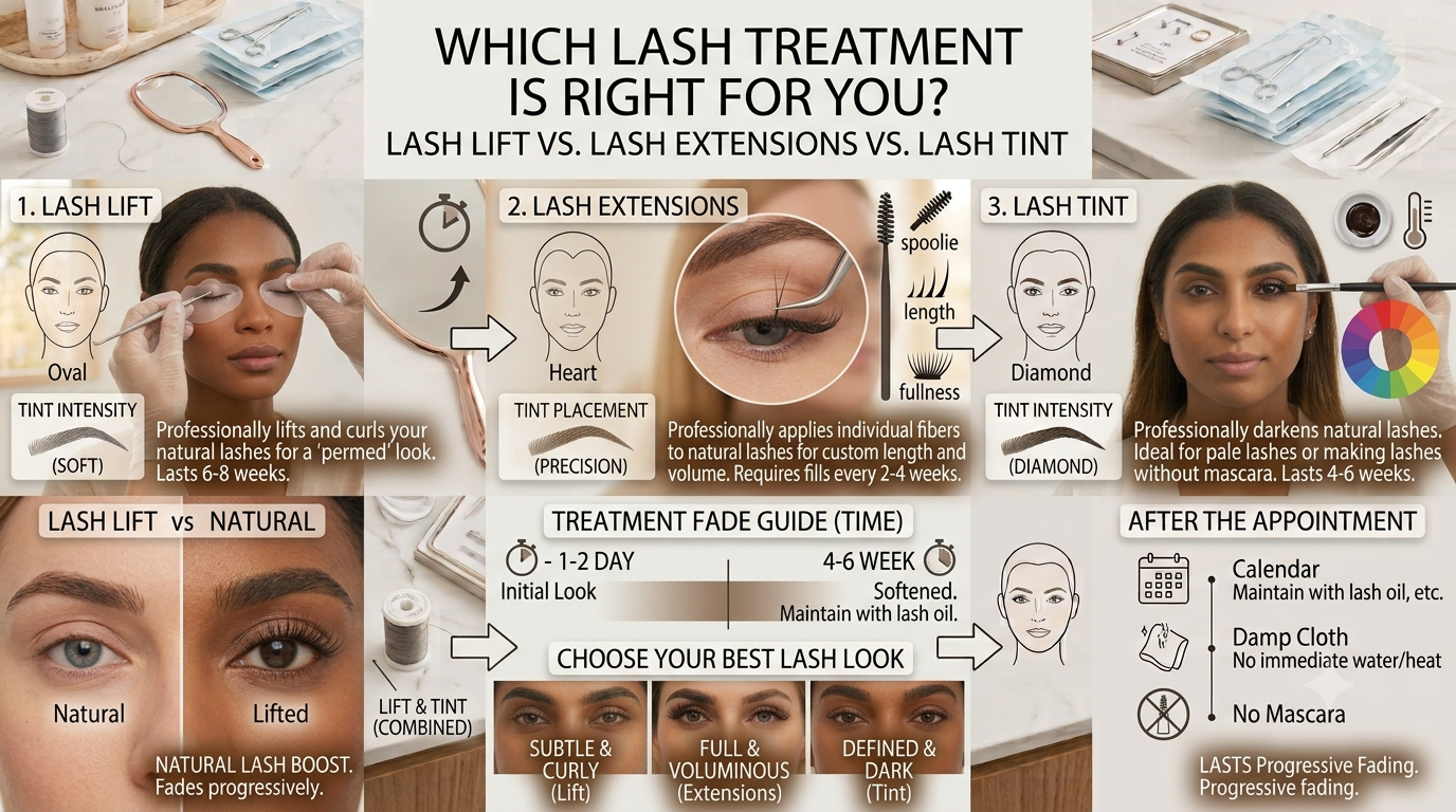 Which Lash Treatment Is Right for You? Lash Lift vs. Lash Extensions vs. Lash Tint