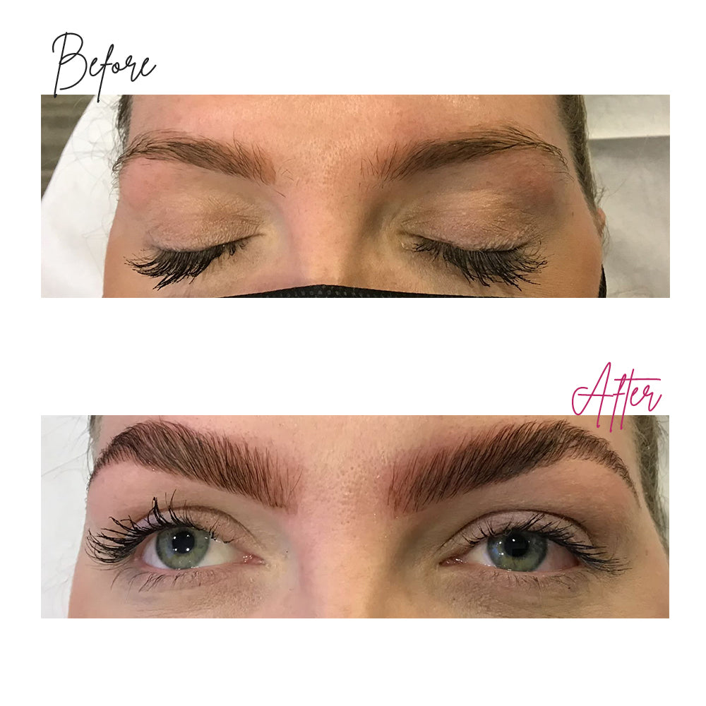 woman with brow lamination 
