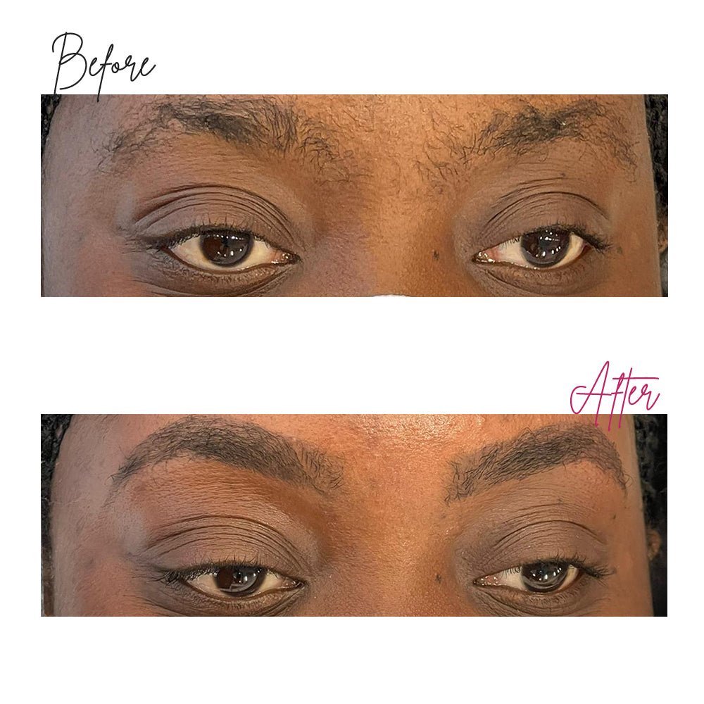 woman with brow shaping 