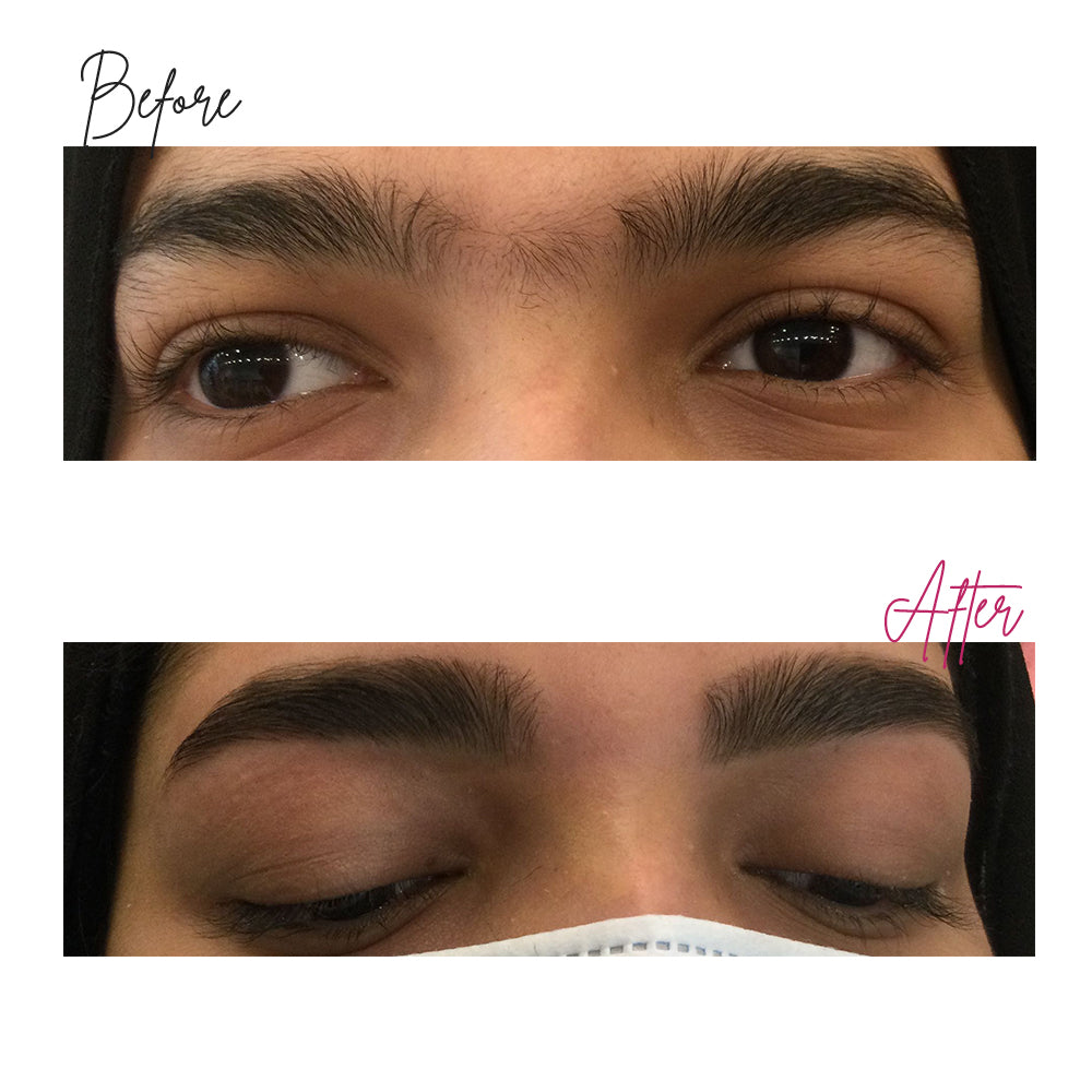 woman with brow shaping 