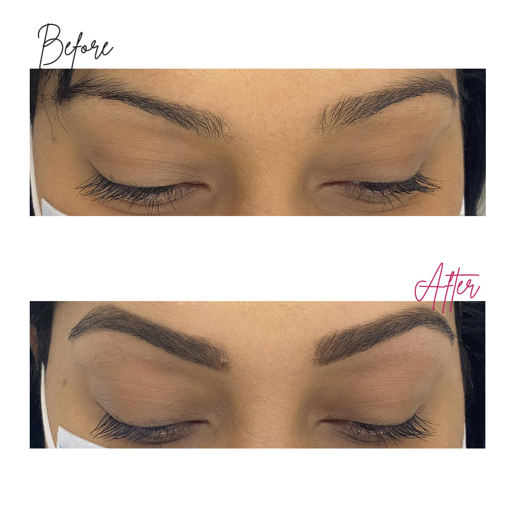 brow shaping before after 