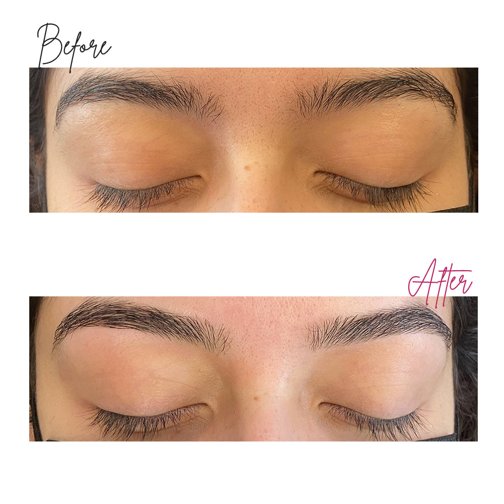 brow shaping  before after 