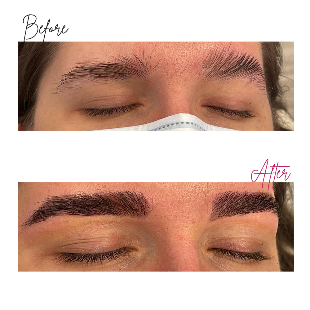 brow shaping before after 