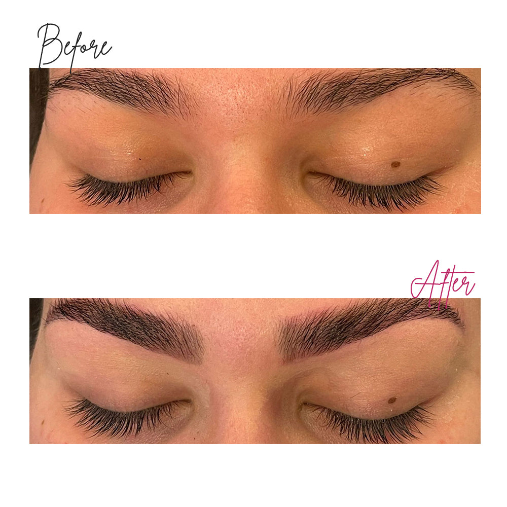 brow shaping  before after 