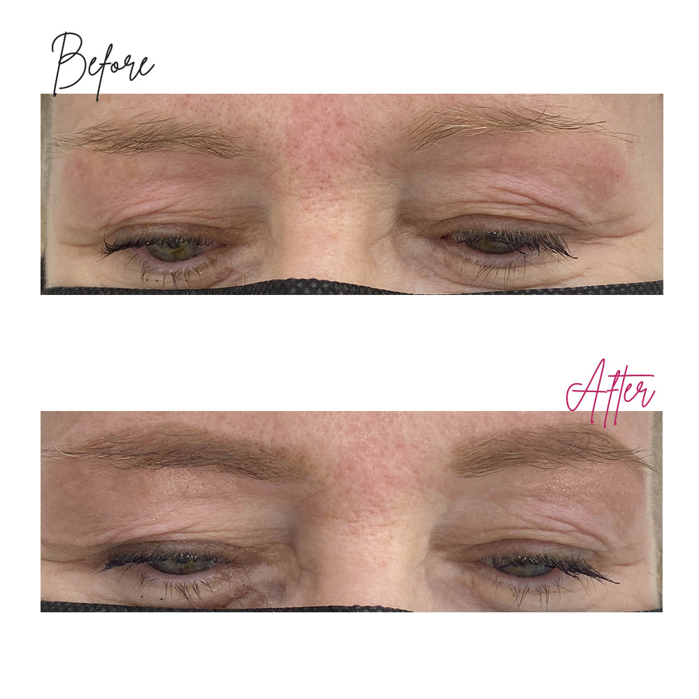 brow tinting before after 
