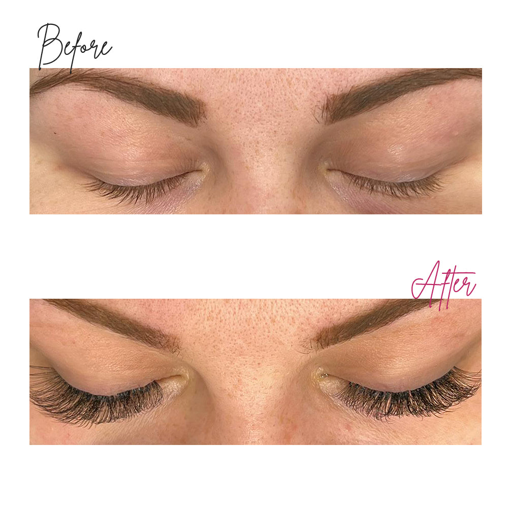 woman with brow extension  